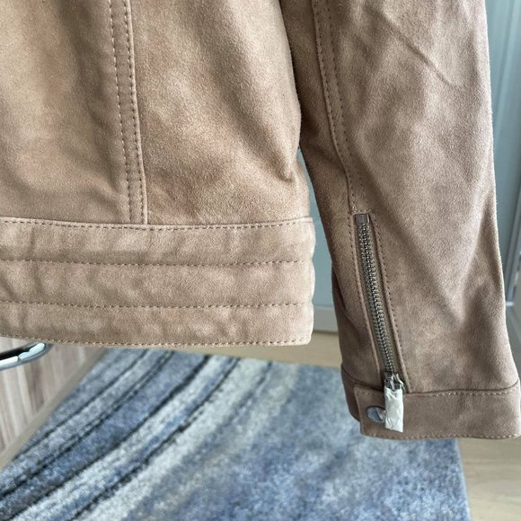 Reiss Suede Racer / Bomber Jacket - Picture 6 of 12